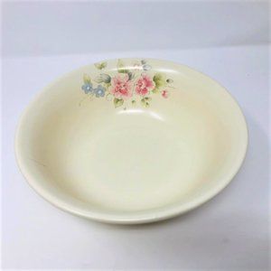 Large Pfaltzgraff Tea Rose Stoneware Round Serving Bowl 9" Stamped USA